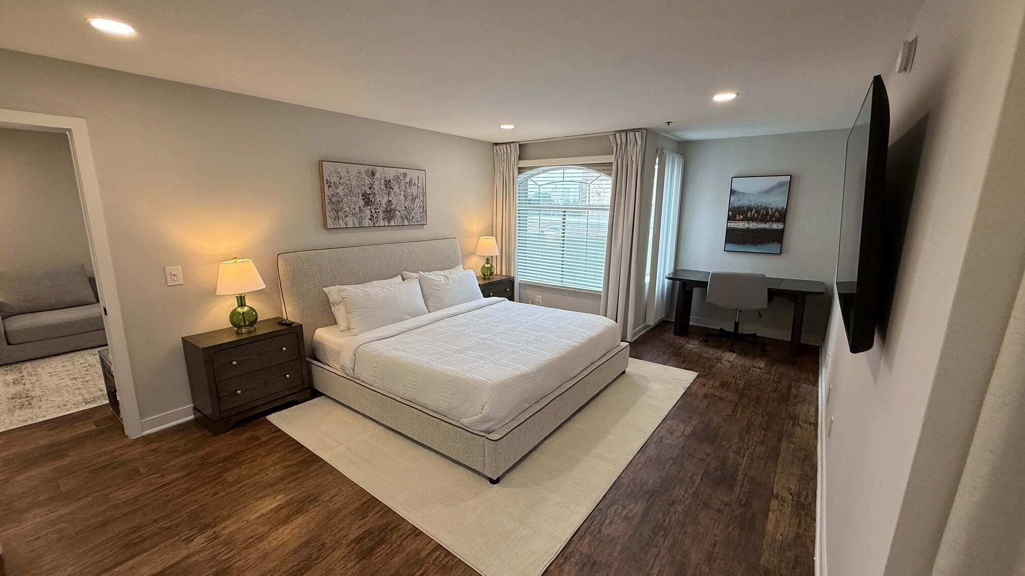 bright luxury apartment interior with modern furniture Los Angeles