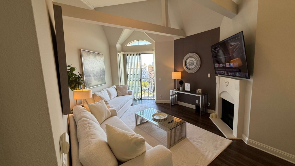 modern furnished apartment interior in Los Angeles California
