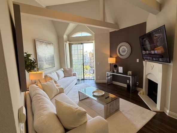 modern furnished apartment interior in Los Angeles California