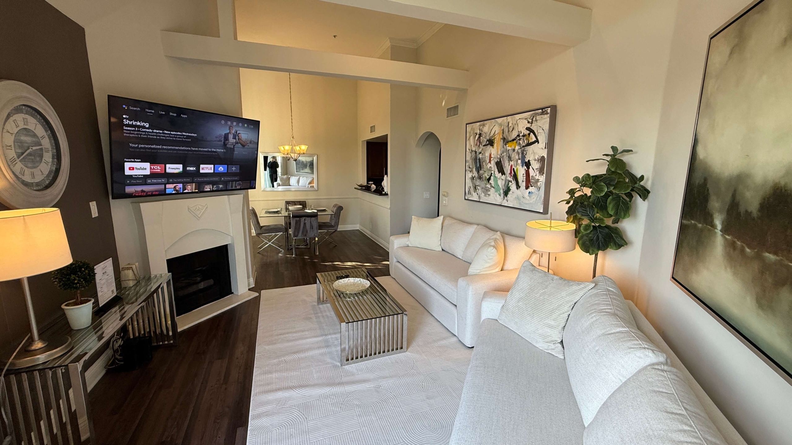 luxury furnished apartment living room in Los Angeles