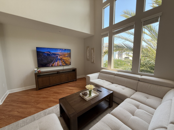 upscale furnished apartment interior in Los Angeles